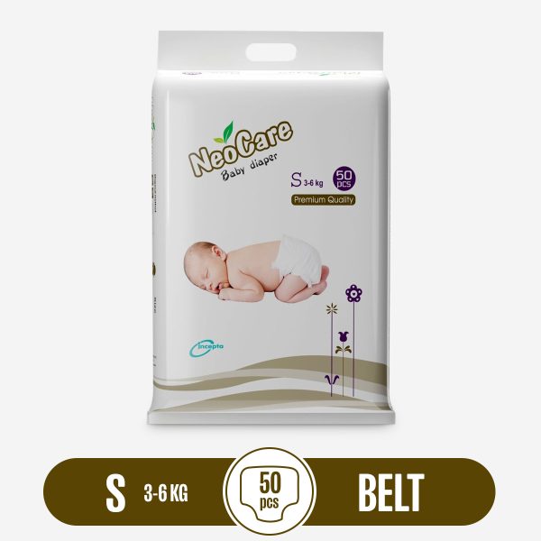 NeoCare Premium Baby Diaper Belt S (3-6 kg)-50 Pcs