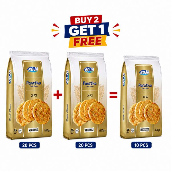 Buy 2 Pack 1300gm(20 pcs)Deshi Classic Paratha & Get 1 Pack 650gm(10 pcs)Deshi Classic Paratha Free