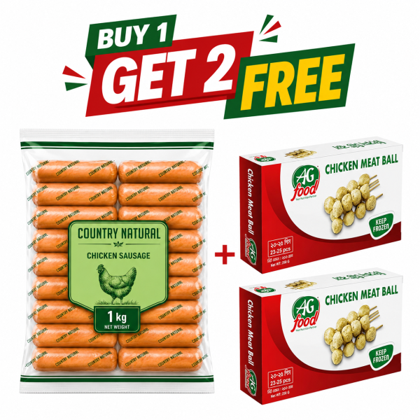 Buy 1 kg Chicken Sausage & Get 2 Pack Chicken Meatball Free