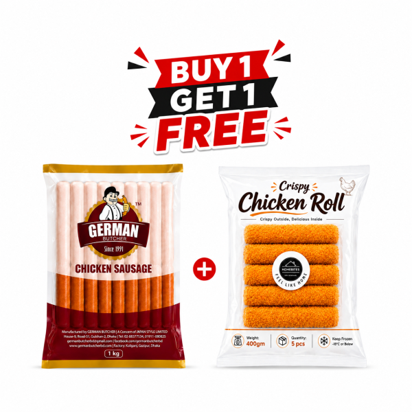 Buy 1 kg German Butcher Sausage & Get 1 pack 400gm Chicken Crispy Roll Free