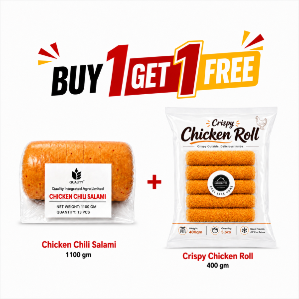 Buy 1100gm Chicken Chili Salami & Get 400gm Crispy Chicken Roll Free